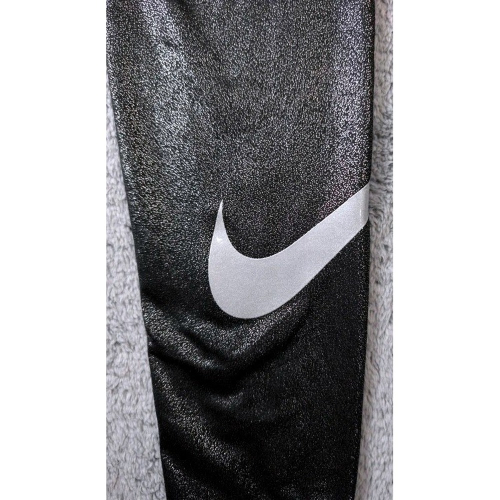 Nike ~ Pro Leggings ~ Women Medium ~ Black Metallic Shimmer ~ Dri-FIT 881778-013 - Picture 10 of 16